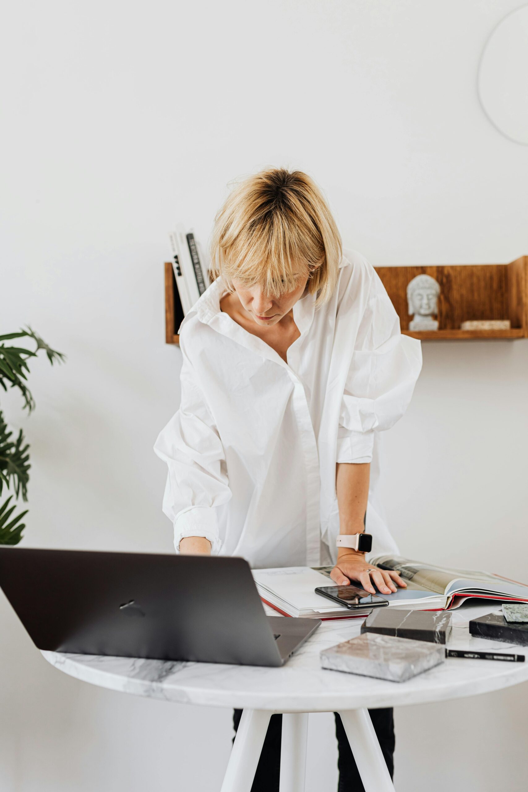 Woman Working on Laptop