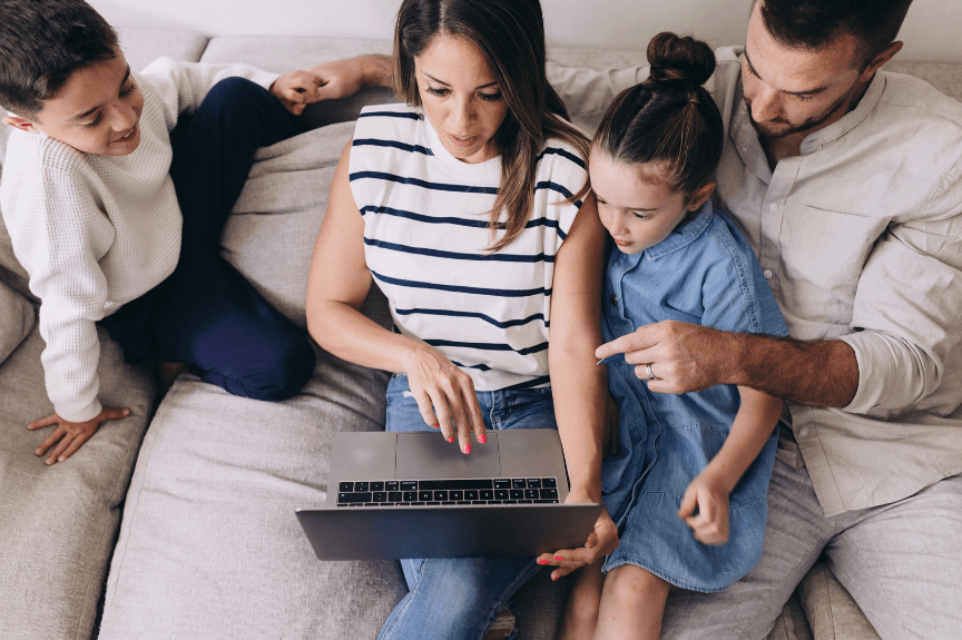 Family Comparing Internet Plans